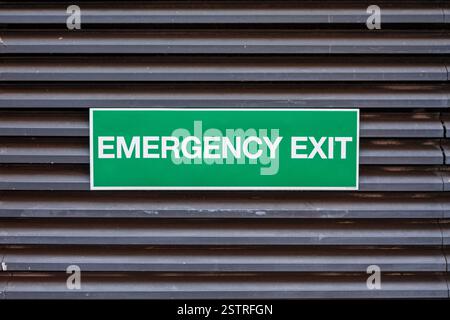 Emergency Exit Sign Stock Photo