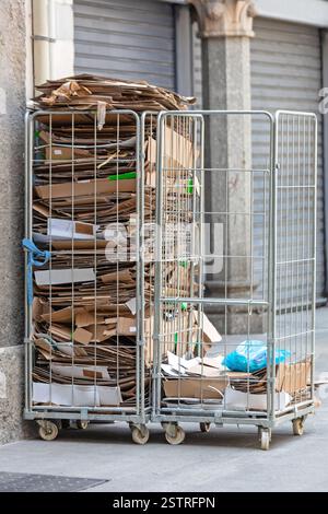 Carboard Wire Carts Stock Photo
