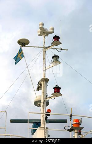 Radar Mast of a Ship Stock Photo - Alamy