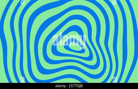 Hypnotic Spiral, Abstract Background with Rotating Concentric Shapes Stock Vector