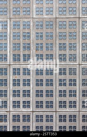 Glass Bricks Concrete Stock Photo