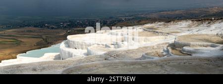 Pamukkale Travertine pool in Turkey Stock Photo