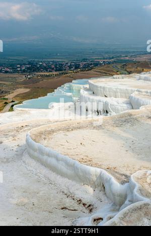 Pamukkale Travertine pool in Turkey Stock Photo