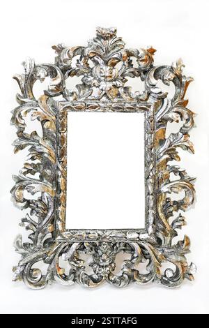 Silver frame Stock Photo