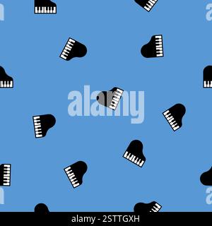 Music Seamless Piano Pattern, Texture background Stock Vector