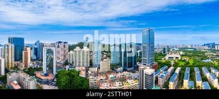 City scenery of Bailuzhou Park, Xiamen, China Stock Photo