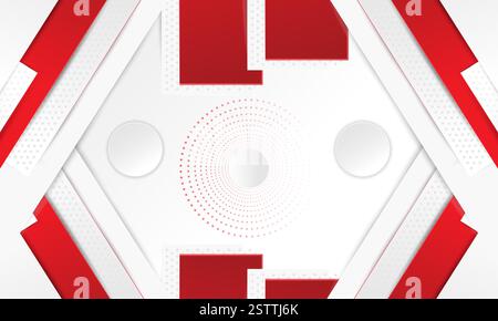 Gray background with abstract white glowing geometric lines. Circle lines pattern. Digital technology background design. An abstract composition. Stock Vector