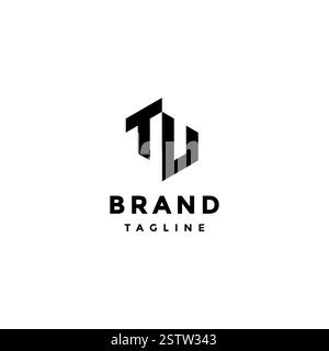 Hexagonal Initial Letter TU Logo Design. Initial Letters T and U Form a Hexagon Logo Design. Stock Vector