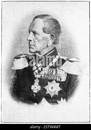 Portrait of Graf Helmuth Karl Bernhard von Moltke - a Prussian field marshal. Stock Photo