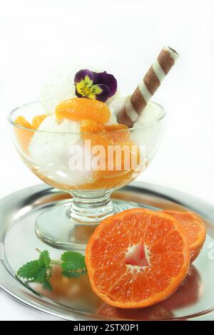 Mandarin Ice Cream Stock Photo Alamy