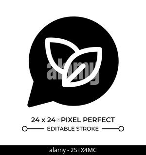 Discussing nature protection glyph ui icon Stock Vector