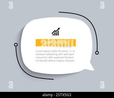Infographics with bubble speech template design. Stock Vector