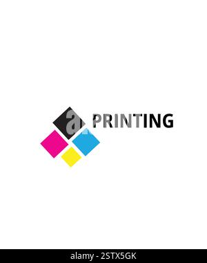Digital Printing Logo Design, Printing Shop Logo Stock Vector