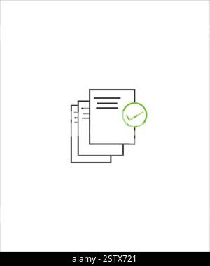 Check Document logo, document logo design, Education logo icon Stock Vector