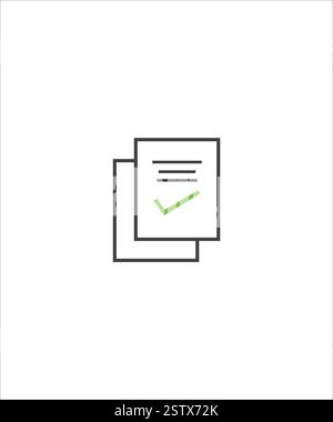 Check Document logo, document logo design, Education logo icon Stock Vector