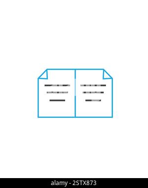 folded document logo design, blue document logo design, Education logo icon Stock Vector