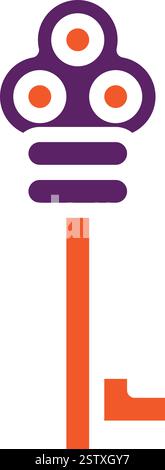 Medieval key Vector Icon Design Illustration Stock Vector
