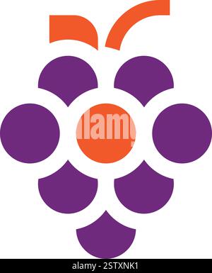 Grapes Vector Icon Design Illustration Stock Vector