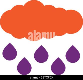 Acid Rain Vector Icon Design Illustration Stock Vector