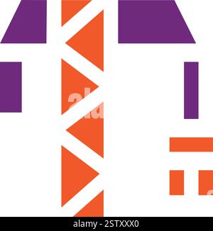 Tower Crane Vector Icon Design Illustration Stock Vector