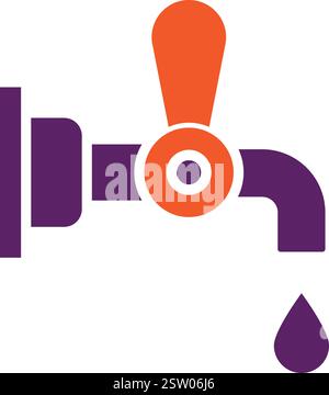 Faucet Vector Icon Design Illustration Stock Vector
