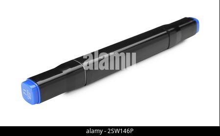 One double sided marker isolated on white Stock Photo
