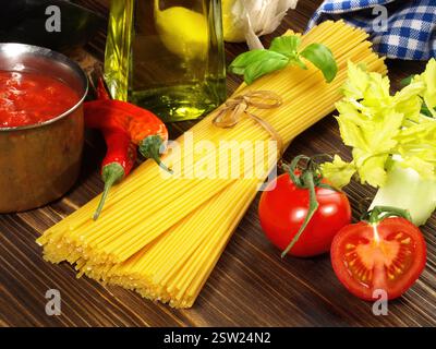 Spaghetti Noodles - Fast Food Stock Photo