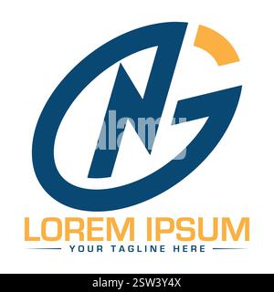 NG Letter Logo Design Stock Vector
