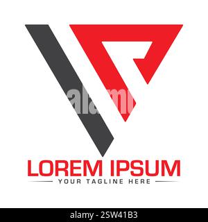 VP Letter Logo Design, Unique and Professional VP Logo Design Stock Vector