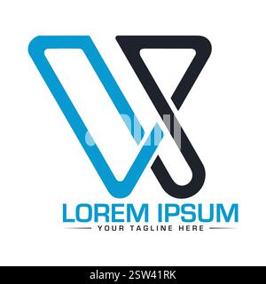 VP Letter Logo Design, Unique and Professional VP Logo Design Stock Vector