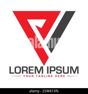 VP Letter Logo Design, Unique and Professional VP Logo Design Stock Vector