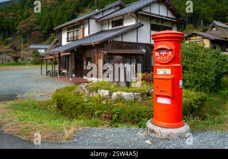 A traditional Japanese post box in a rural village Stock Photo