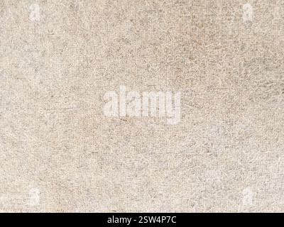 A detailed close-up of a soft brown carpet, showcasing its delicate fibers and intricate woven texture. The neutral tones and plush material create a Stock Photo