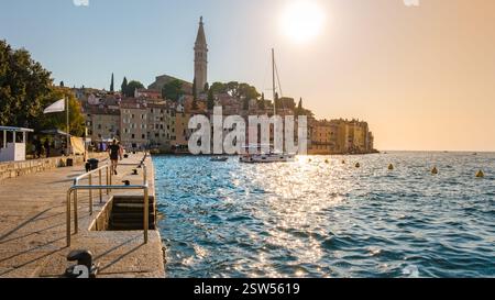 Vibrant Adriatic Sea Sunset with Golden Reflection and Island ...
