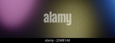 Colorful lights flicker through transparent grainy surface, banner abstract background.3d rendering Stock Photo