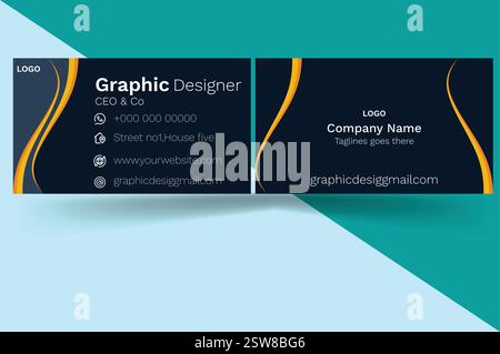 business card design template Stock Vector