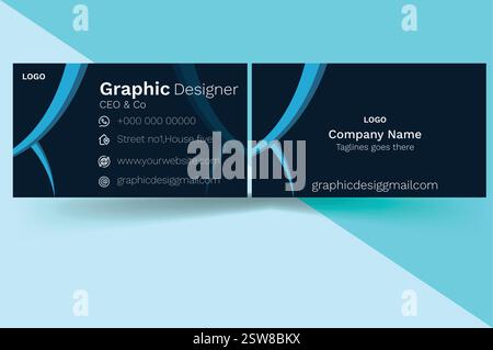 business card design template Stock Vector