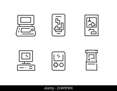 Game Icons Set Stock Vector