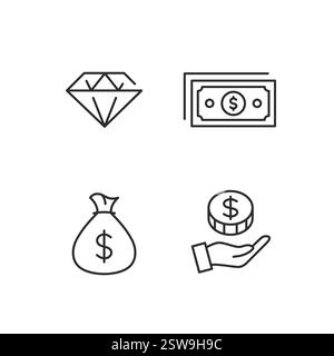 Casino Icons Set Stock Vector