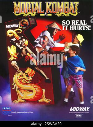 1992-mortal-kombat-video-game-by-midway-poster-stock-photo-alamy
