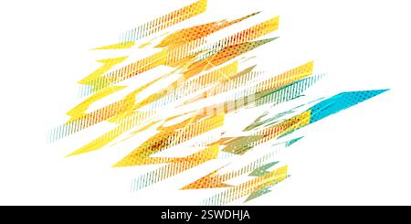 Dynamic Abstract Sport Background with Gradient Brush Strokes on White Background Stock Vector
