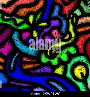 abstract style graffiti art painted with colorful sprays Stock Vector