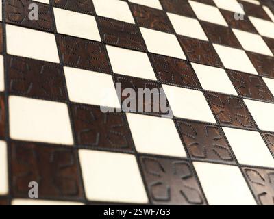 Closeup of a chessboard Stock Photo