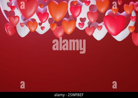 St Valentines Day Greeting Card Illustration Stock Photo - Alamy