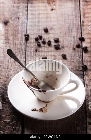Cup of drunk coffee Stock Photo