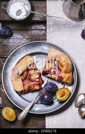 Cake with plums Stock Photo