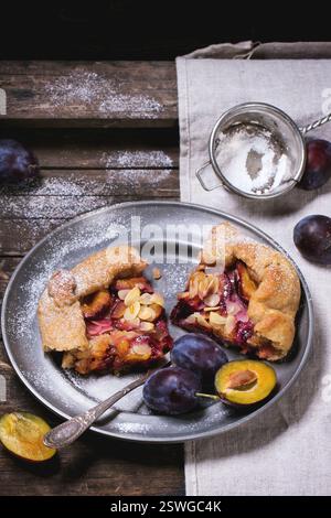 Cake with plums Stock Photo