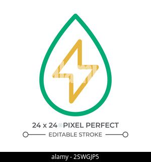 Water power colorful line ui icon Stock Vector