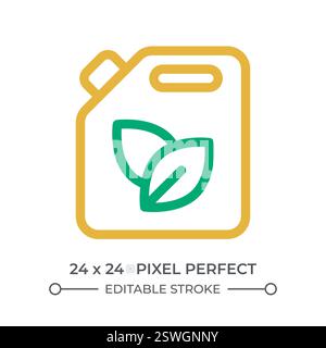 Bio fuel colorful line ui icon Stock Vector