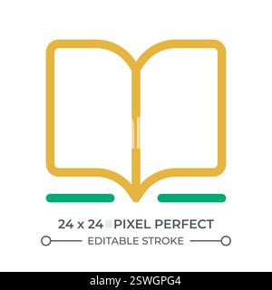Open book colorful line ui icon Stock Vector